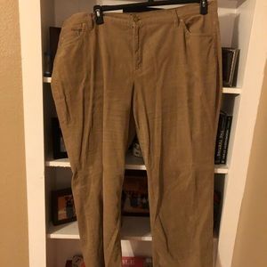 Tan cords straight leg very soft